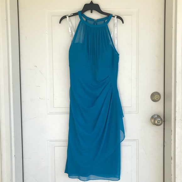 davids bridal pacific sleeveless short mesh dress - Picture 4 of 12